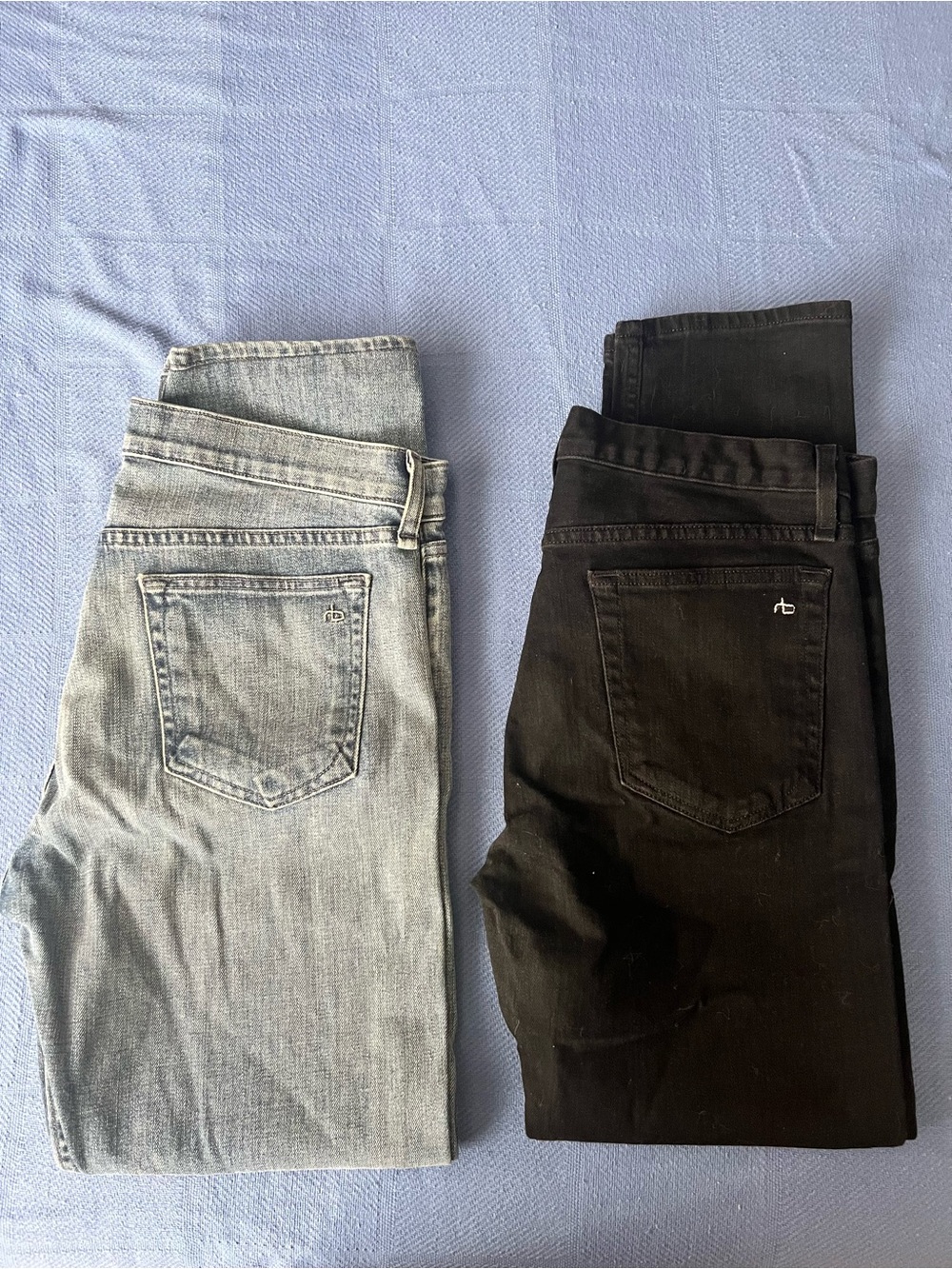 rag & bone Jeans in Black and Light Wash